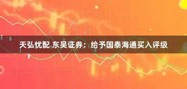 天弘忧配 东吴证券：给予国泰海通买入评级